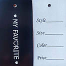 Бірка картонна для одягу Етикетка паперова навісна готова ярлик 1000 шт, фото 2