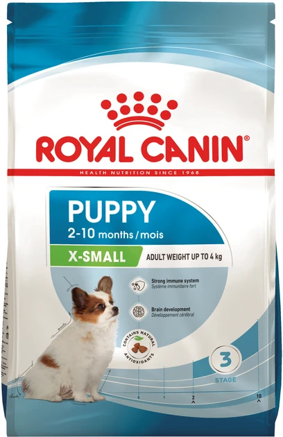 Royal Canin X-Small Puppy 500 г для цуценят мініатюрних порід вагою до 4 кг від 2 до 10 місяців сухий корм, фото 1