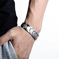 Магнітний браслет для здоров'я Type D2 20 см сріблястий, фото 6