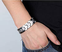 Магнітний браслет для здоров'я Type D2 20 см сріблястий, фото 7