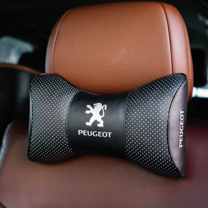 Подушка на підголовник в авто з логотипом Peugeot 1 шт, фото 1