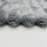 Плюш Minky Stripes 4 см сірий 290 г/м2 220 см, фото 2