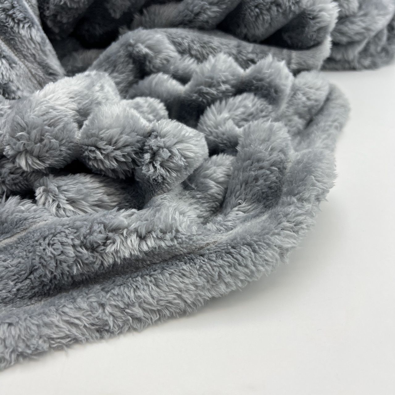 Плюш Minky Stripes 4 см сірий 290 г/м2 220 см, фото 1