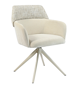 Крісло поворотне R-165 шеніл тофу + капучино TM Vetro Mebel