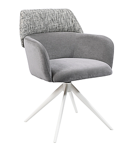 Крісло поворотне R-165 шеніл прованс + білий TM Vetro Mebel
