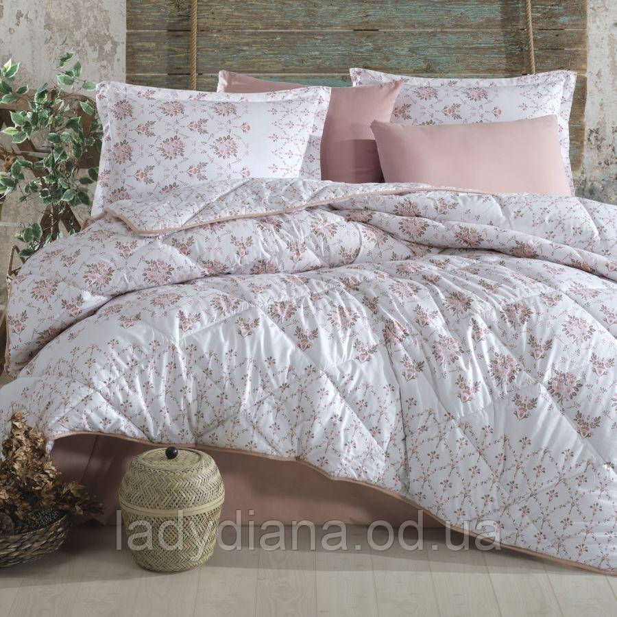 Комплект постільної білизни двоспальне євро 200x220 см ранфорс 100 % бавовна бязь Туреччина Clasy, фото 1