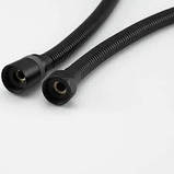 Шланг для душу чорний металевий 1,5 м 150 см з підшипником Koer KB-0801-150-05 (KR4804) Premium, фото 2