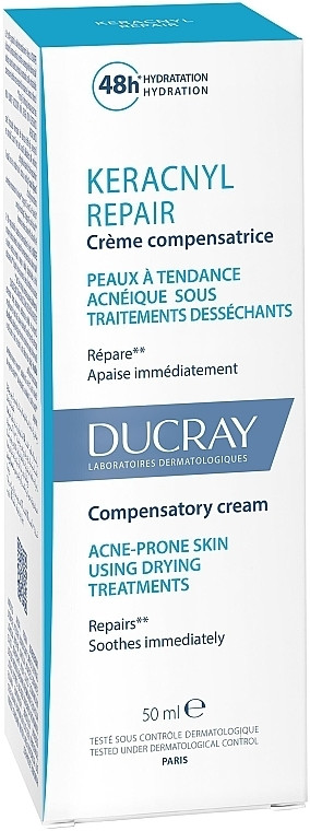 Дюкре Керакніл Відновлюючий крем Ducray Keracnyl Creme Repair, 50 мл