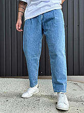 Джинси оверсайз посадки "Банани", блакитний 33