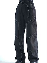 Жіночі карго брюки з нейлону та рефлективним кантом "Void", чорний S