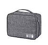 Органайзер для проводів та аксесуарів, сумка для зберігання зарядних пристроїв та кабелів, дорожній кейс 24х10×18, фото 4