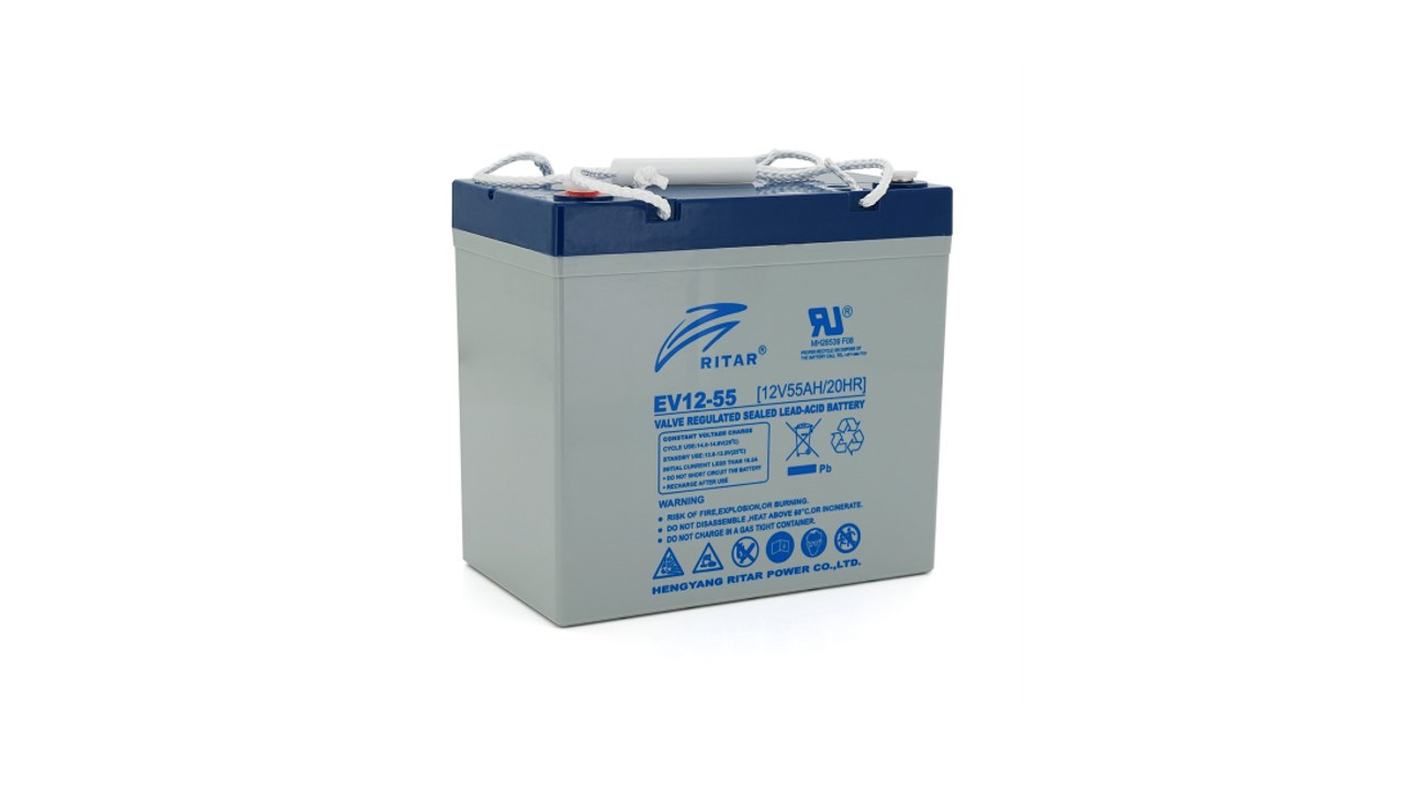 Тяговий батарея 55А*год, ампер-годин, AH, 12 Вольт, В, V, для інвалідних електровізків, електроскутера