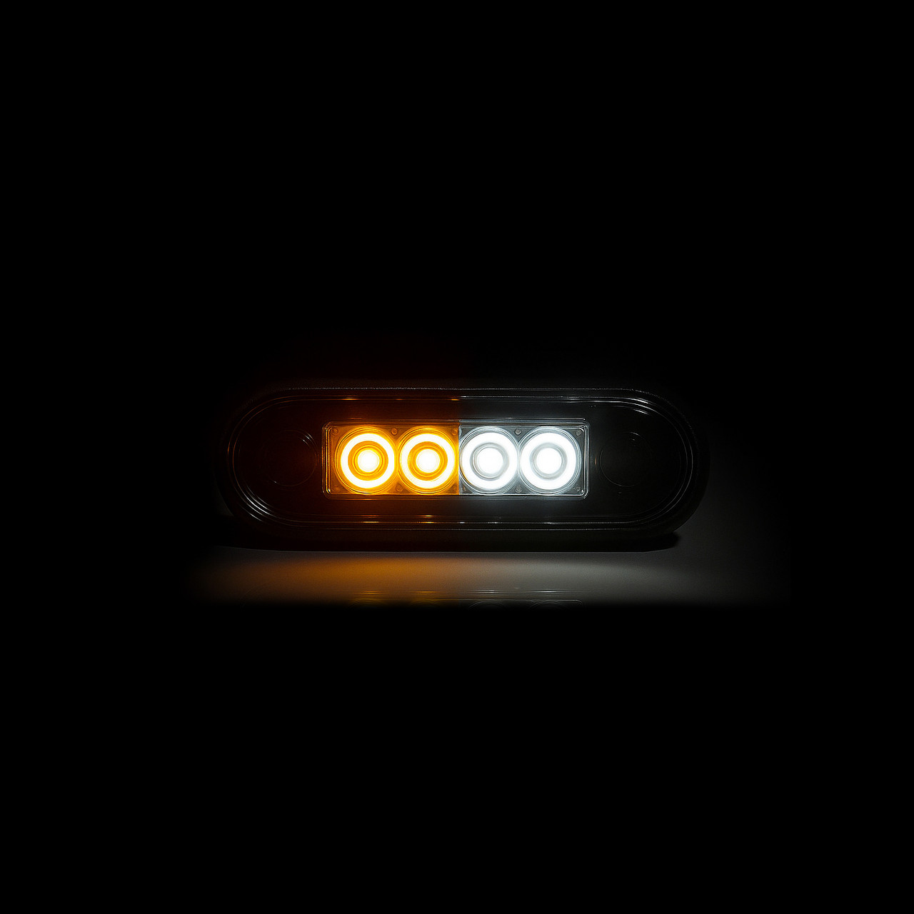 Ліхтар габаритний передній-бічний світлодіодний FRISTOM FT-073 BZ LED білий-жовтий, фото 1