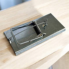 Родентицид мишоловка металева маленька, 100х50х10 мм