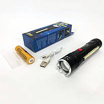 Ліхтарик bl Police T6-26+T6+COB, Ліхтарик на всі випадки, Ліхтарик військовий, пошуковий BU-510 ліхтар ручний, фото 2