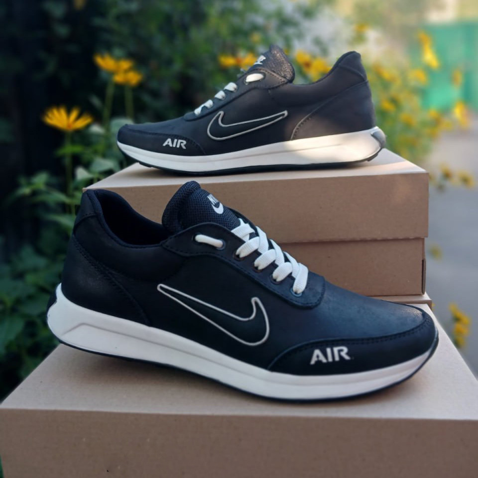 Чоловічі шкіряні кросівки демісезонні чорні з натуральної шкіри для чоловіків на весну осінь, розмір 40 41 42 43 44 45, фото 1