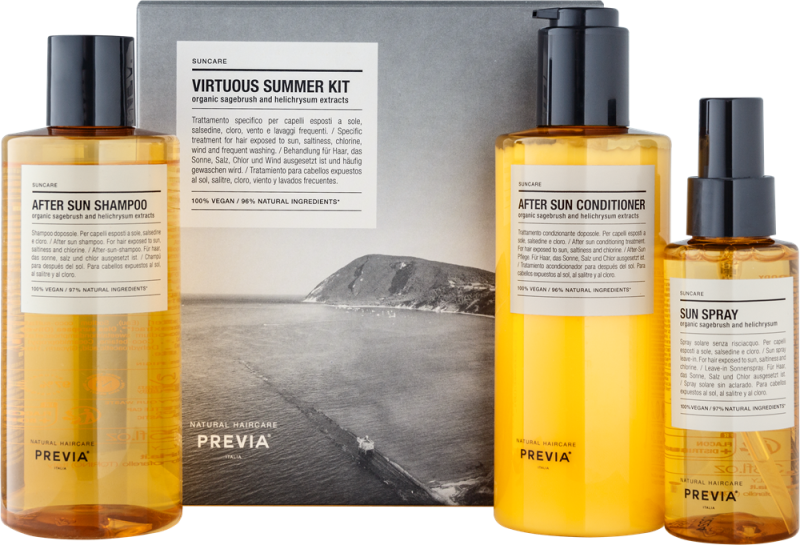 Previa SUNCARE Набір Шампунь 250мл + Кондиціонер 250мл + Спрей 100мл набор, фото 1