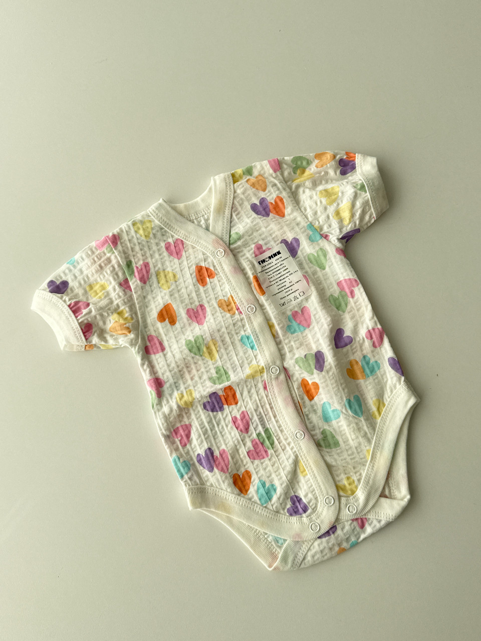 Боді в тканині трансфер, 62 розмір, фото 1