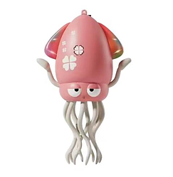 Іграшка дитяча інтерактивна музична Танцюючий восьминіг-кальмар на акумуляторі Рожевий