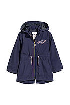 H&M Демісезонна куртка парка з капюшоном для дівчинки розмір 8-9 років зріст 134