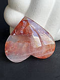 Вогняний кварц полумʼяний кварц натуральний серце 58*62*18 мм, фото 2
