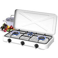 Газова плита SGS-6003, 3 конфорки, механічне керування, метал, компактна для кухні