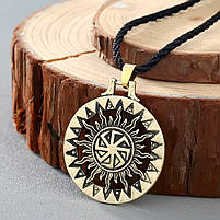 Підвіска "Коловрат" з шовковим шнурком 55 см. бронзова, фото 4