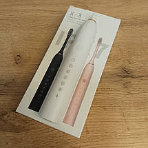 Зубна щітка електрична Sonic LY-393 ультразвукова 4 насадки акумуляторна (200), фото 4