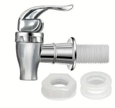 Кран для бродильної ємності сріблястого кольору (різьба 17 мм)