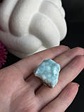 Ларимар в породі друза натуральний необроблений камінь ларимар «домініканська бірюза» 28*13*14 мм., фото 4