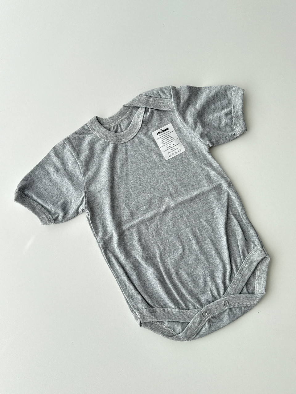 Напівкомбінезон-боді, короткий рукав, в тканині кулір, 92 розмір, фото 1