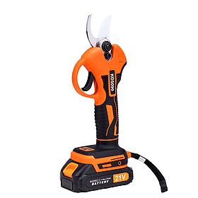 Акумуляторний секатор для обрізки гілок 21В 2Ah Kraft&Dele KD5090 акумуляторний садовий секатор