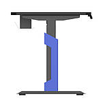 Сучасний ігровий стіл Angel Nemesis Black 1,4 м, фото 3