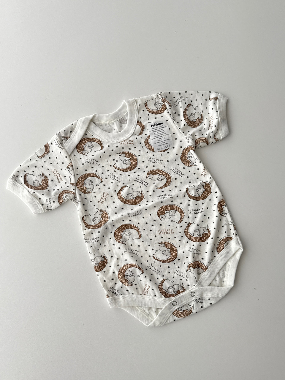 Напівкомбінезон-боді, короткий рукав, в тканині кулір, 92 розмір, фото 1