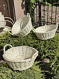 Корзина з білої лози для флористики💐Арт:30-27, фото 4