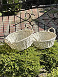 Корзина з білої лози для флористики💐Арт:30-27, фото 5