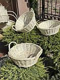 Корзина з білої лози для флористики💐Арт:30-27, фото 10