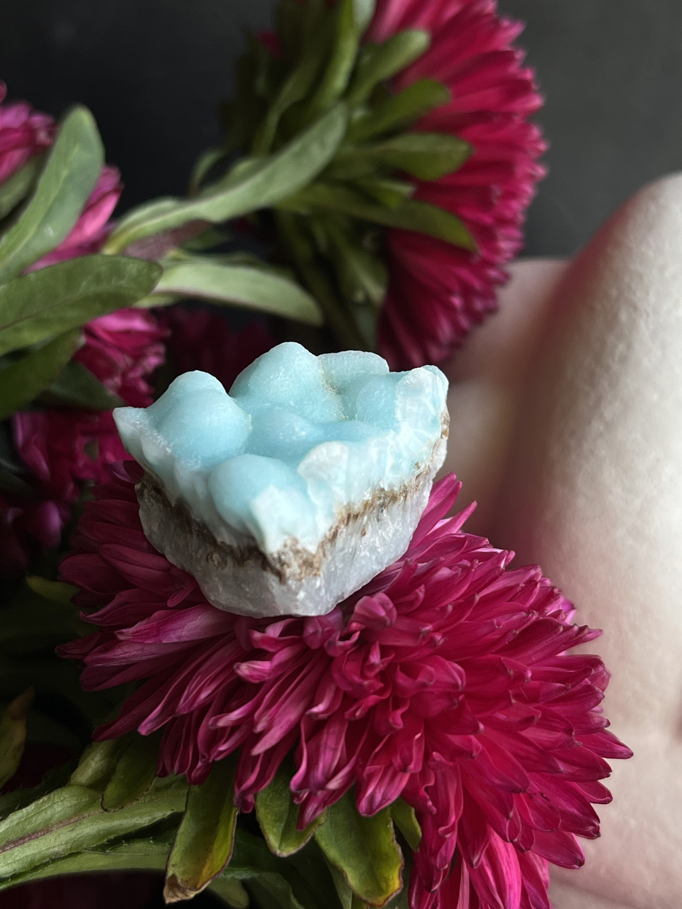 Ларимар в породі друза натуральний необроблений камінь ларимар «домініканська бірюза» 29*18*16 мм., фото 1