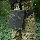Каремат-сидушка Kiborg з балістичним пакетом 1 клас захисту Militex 20mm Cordura Black Multicam, фото 9