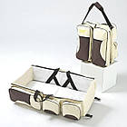 Сумка для мам багатофункціональна складна Ліжечко сумка для перенесення дітей з бічними кишенями, фото 3