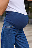 Джинси для вагітних баггі прямого крою для майбутніх мам з регулюванням животика Kestel S (42) Lullababe синій, фото 10
