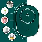 Чашка 400мл на підставці з підігрівом до + 55 °С, від мережі, Зелений / Керамічна чашка з кришкою та ложкою, фото 3