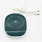 Чашка 400мл на підставці з підігрівом до + 55 °С, від мережі, Зелений / Керамічна чашка з кришкою та ложкою, фото 9