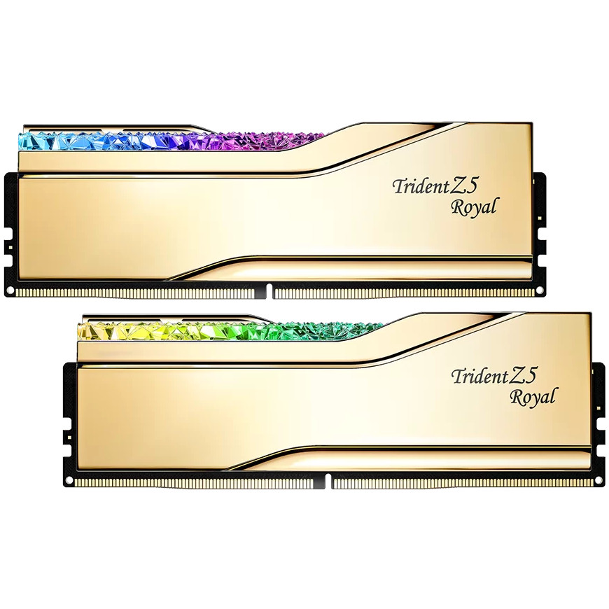 Модуль пам`ятi DDR5 2x32GB/6000 G.Skill Trident Z5 Royal Gold (F5-6000J2836G32GX2-TR5G), фото 1