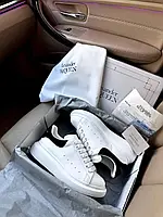 Кросівки Alexander McQueen Ivory Black/White Люкс (36-40), Шкіра