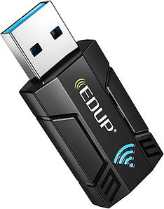 EDUP USB WiFi-адаптер 1300 Мбіт/с, дводіапазонний (867 Мбіт/с 5 ГГц, 400 Мбіт/с 2,4 ГГц), USB 3.0 WLAN-модем