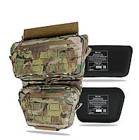 Комплект захисту живота та паху Militex з балістичними пакетами 1 класу (мультикам, розмір M)