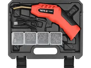 Паяльник для пластику YATO акумул. Li-Ion 3.7 В 2 А·год, 40 Вт, макс. t = 600 oC у кейсі