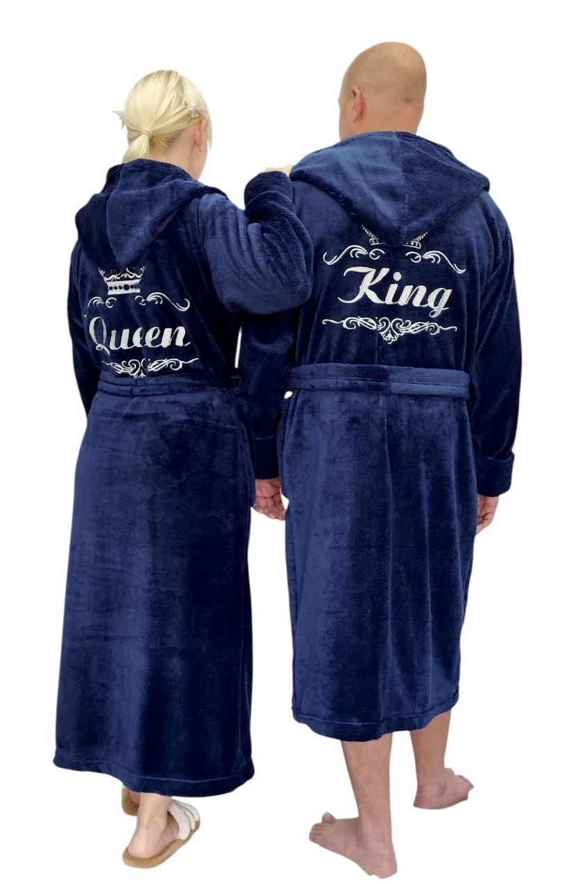 Махрові парні халати з вишивкою, фото 1