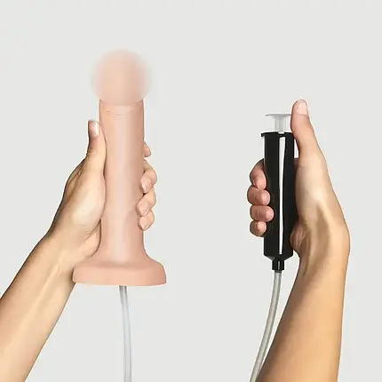 Фалоімітатор, що кінчає Strap-On-Me Squirting Cum Dildo Realistic Vanilla, діам. 3,5 см, силікон, фото 1